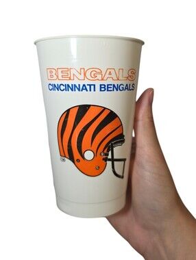 Vintage 1980's NFL Cincinnati Bengals Plastic Souvenir Memorabilia Cup